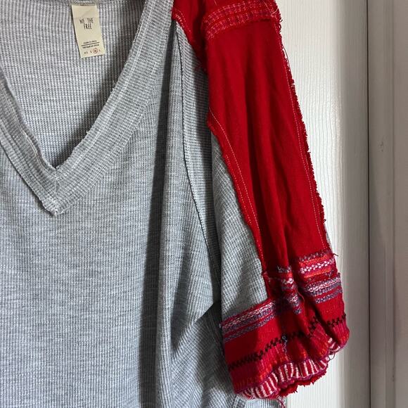 Free People We The Free Thermal Embroidered Bubble Sleeve top Medium - Picture 6 of 11